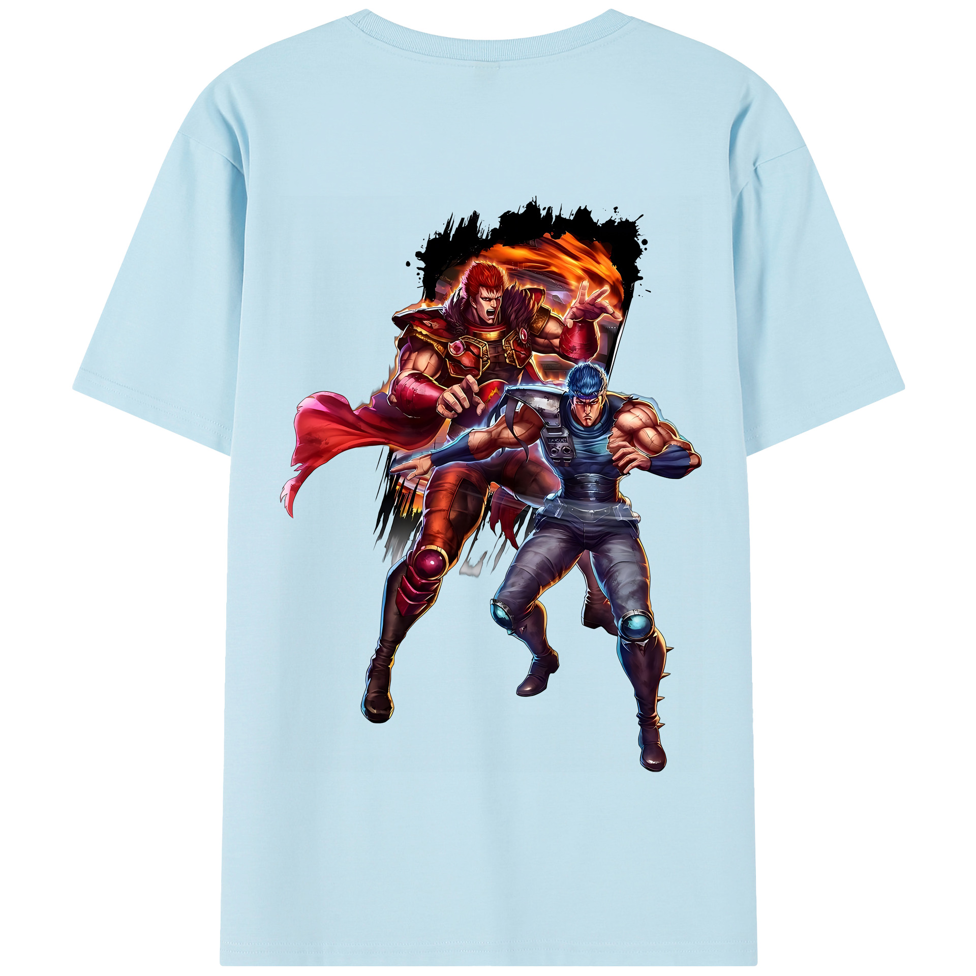 （画像用） 北斗の拳 Fist of the North Star 綿100％半袖Tシャツ（背面プリント）